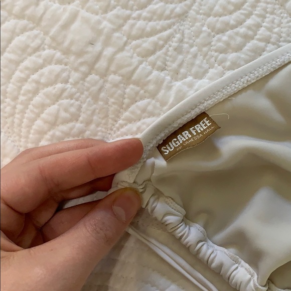 White bikini top with stones - Picture 3 of 3